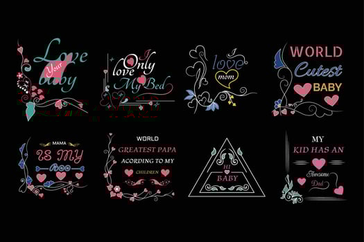 baby t shirt design bundle vector