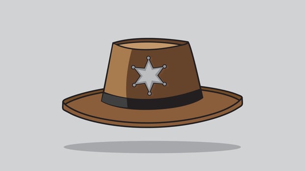 Sheriff hat. Cowboy hat vector illustration