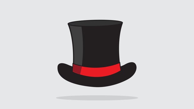 Top long hat vector illustration