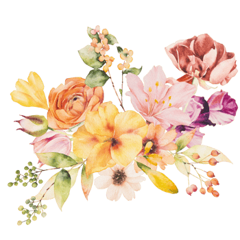 watercolor flower bouquet png