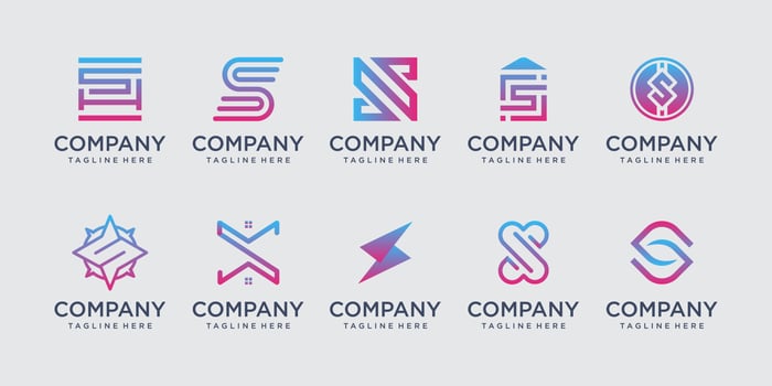 Set of collection initial letter S SS logo design template. icons for business of fashion, sport, automotive, technology digital. vector