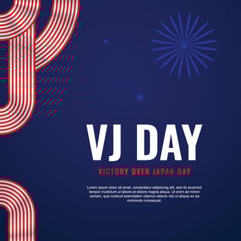 VJ Day Design Background For International Moment vector