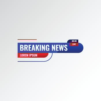 Breaking News Design Symbol For Digital Media vector