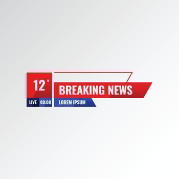 Breaking News Design Symbol For Digital Media vector