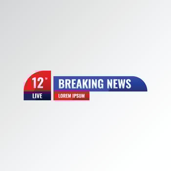 Breaking News Design Symbol For Digital Media vector