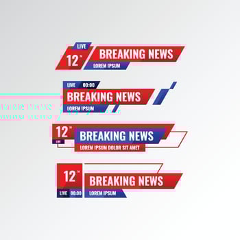 Breaking News Design Symbol For Digital Media vector
