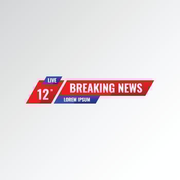 Breaking News Design Symbol For Digital Media vector