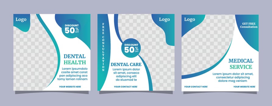 Dentist and health care social media post vector