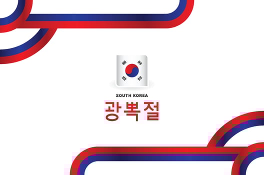 South Korea Liberation Day Design Background For Greeting Moment vector