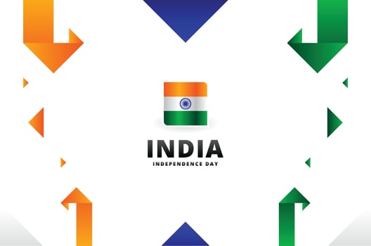 India Independence Day Design Background For Greeting Moment vector