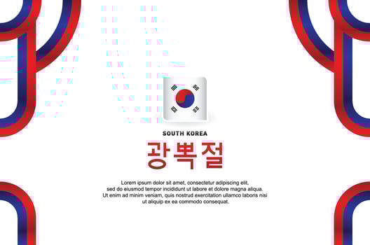 South Korea Liberation Day Design Background For Greeting Moment vector