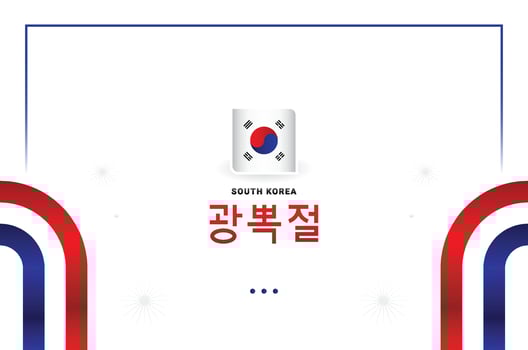 South Korea Liberation Day Design Background For Greeting Moment vector