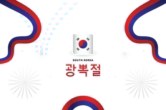 South Korea Liberation Day Design Background For Greeting Moment vector