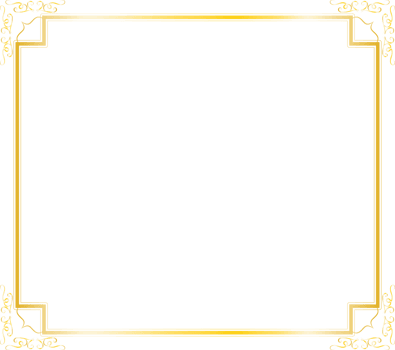 Golden shiny frame png