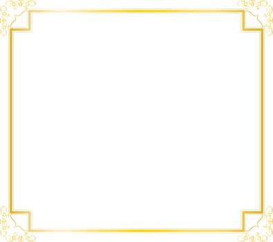Golden shiny frame png