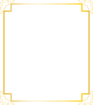Golden shiny frame png