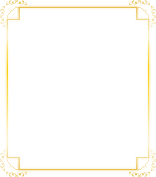 Golden shiny frame png