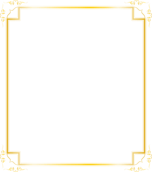 Golden shiny frame png