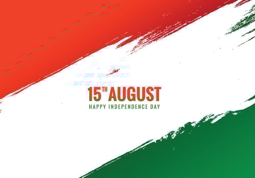 Indian tricolor independence day 15th august background vector