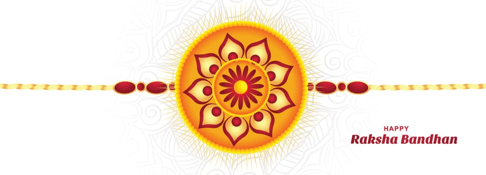 Beautiful hindu festival raksha bandhan card banner background vector
