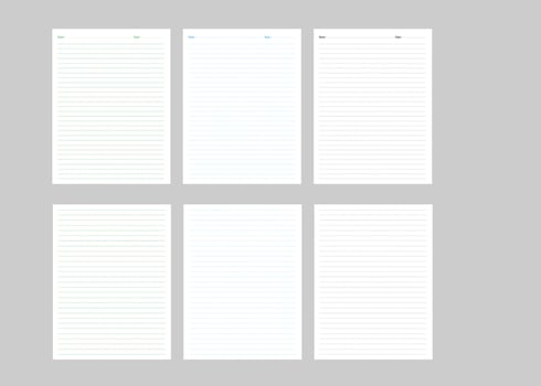 Notebook page with line paper vector