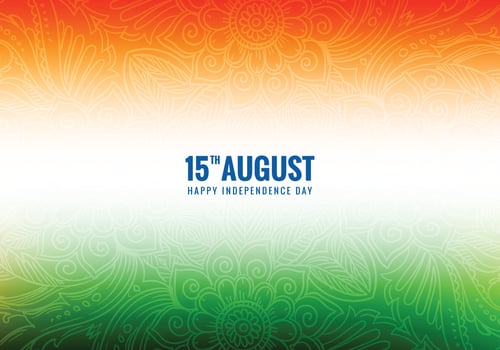 Beautiful indian independence day card background vector