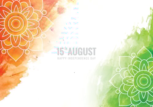 Beautiful indian independence day card background vector