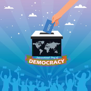 International Democracy Day, poster or banner for International Democracy Day. vector illustration.