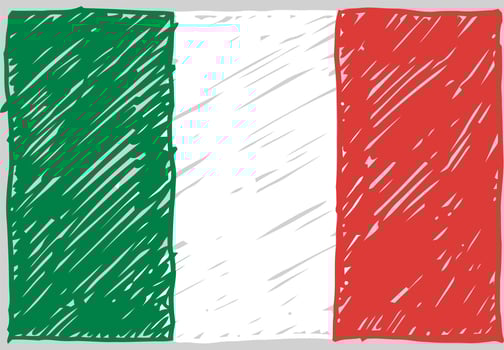 Country Flag Pencil or Marker Sketch Vector