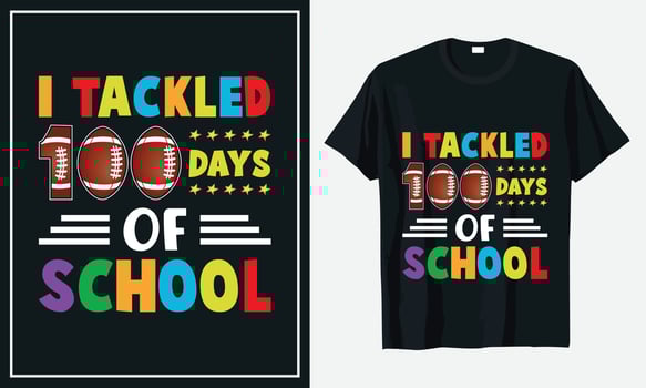 100 Days Of School T-shirt Design Vector