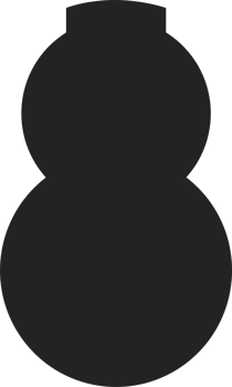 Minimalist Ceramic Vase silhouette illustration png