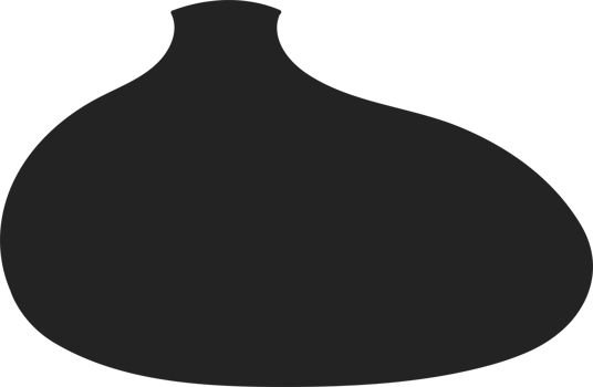 Minimalist Ceramic Vase silhouette illustration png