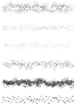 Splatter brush set vector
