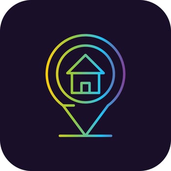 Address Gradient Icon vector
