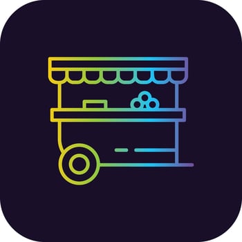 Food Stand Gradient Icon vector