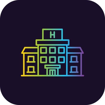 Hotel Gradient Icon vector