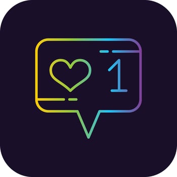 Like Gradient Icon vector