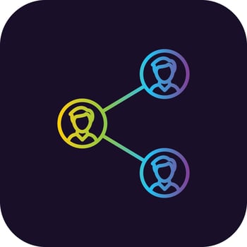 Sharing Gradient Icon vector