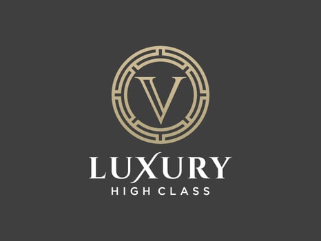 Letter V Antique royal luxury victorian calligraphic logo with ornamental frame. vector