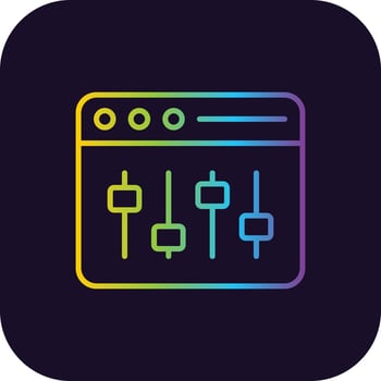 Web Settings Gradient Icon vector