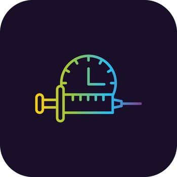 Vaccine Time Gradient Icon vector