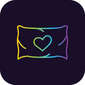 Pillow Gradient Icon vector
