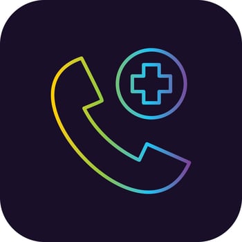 Call Gradient Icon vector