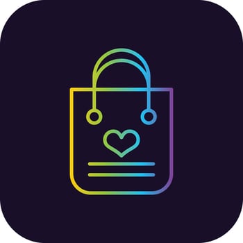 Bag Gradient Icon vector