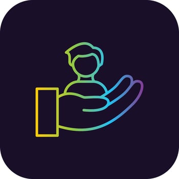 Social Care Gradient Icon vector