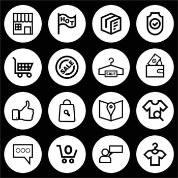 Icon set sale promo editable vector