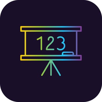Chalk Board Gradient Icon vector