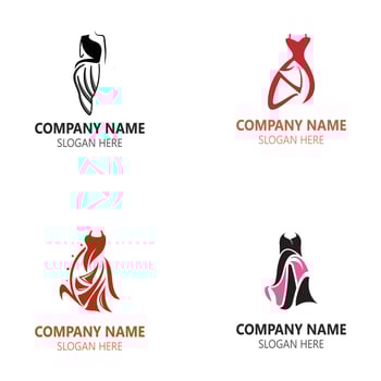 Dress woman logo image beauty creative for boutique vector