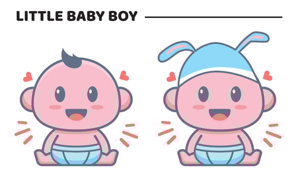 Little baby boy vector