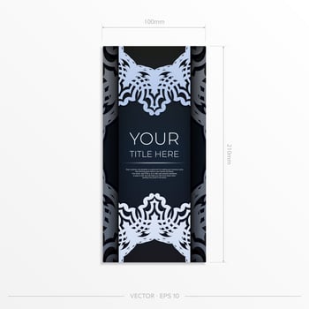 A black and white banner with a white pattern vector